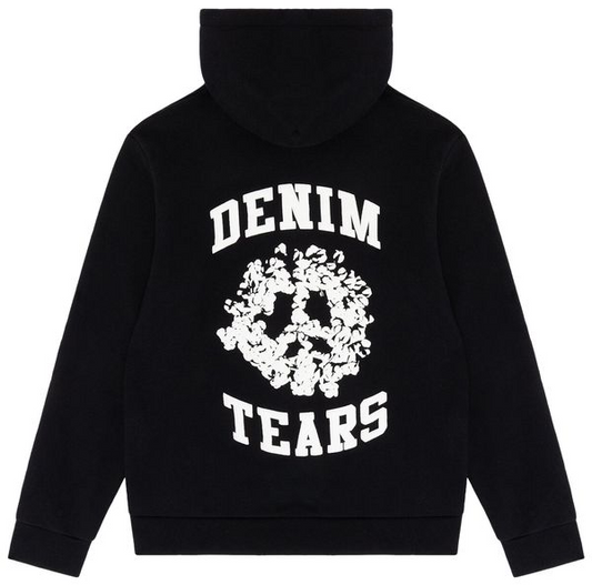 Denim Tears University Zip Hoodie 'Black/White'