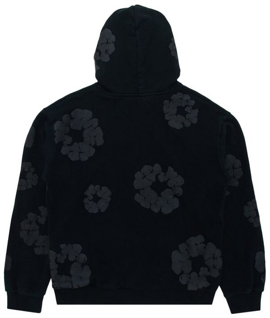 Denim Tears Cotton Wreath Hooded Sweatshirt 'Black Monochrome'