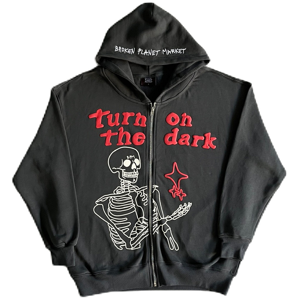 Broken Planet Dark Hours Zip Up Hoodie - Black