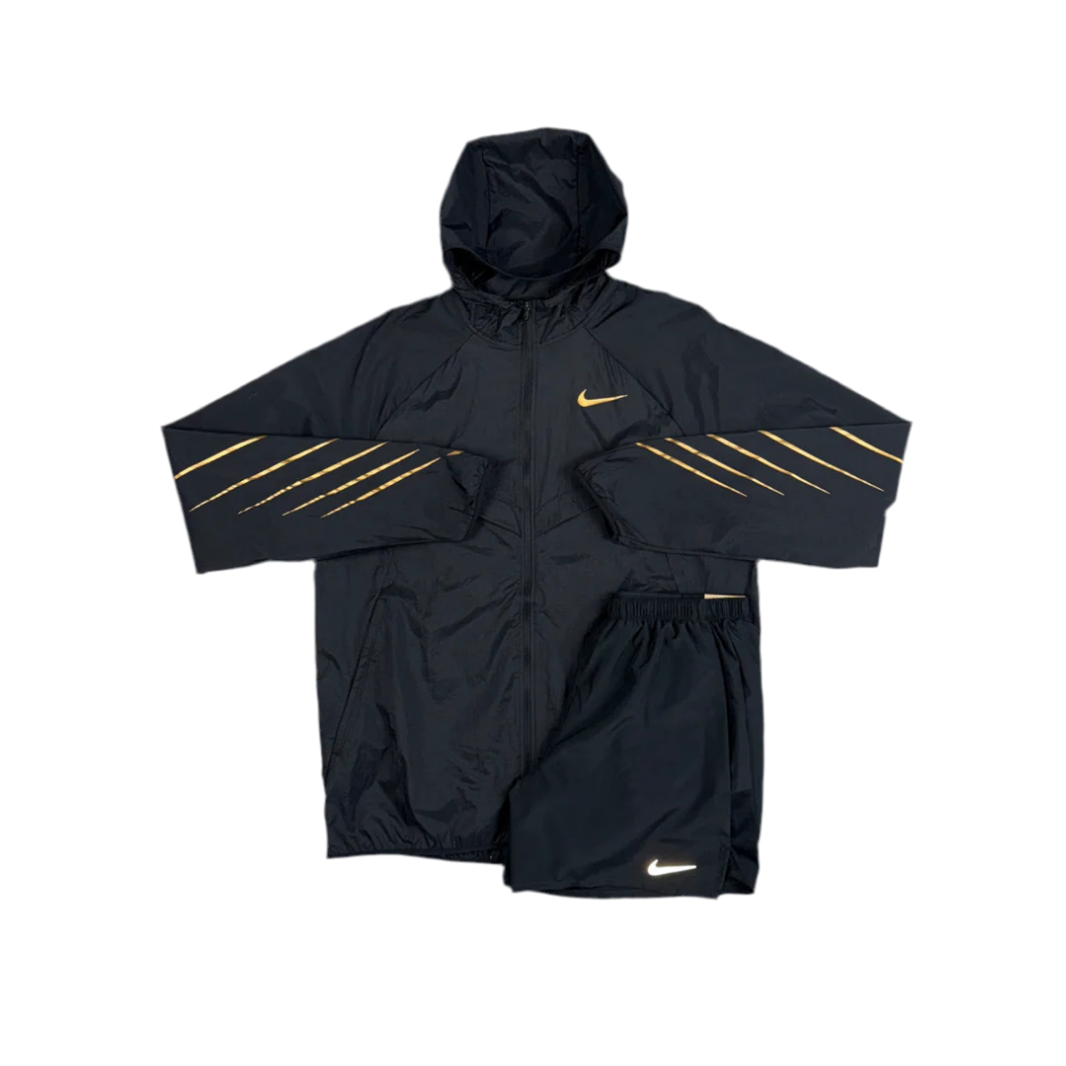 Nike - Gold Stripe Jacket / Challenger Shorts Set
