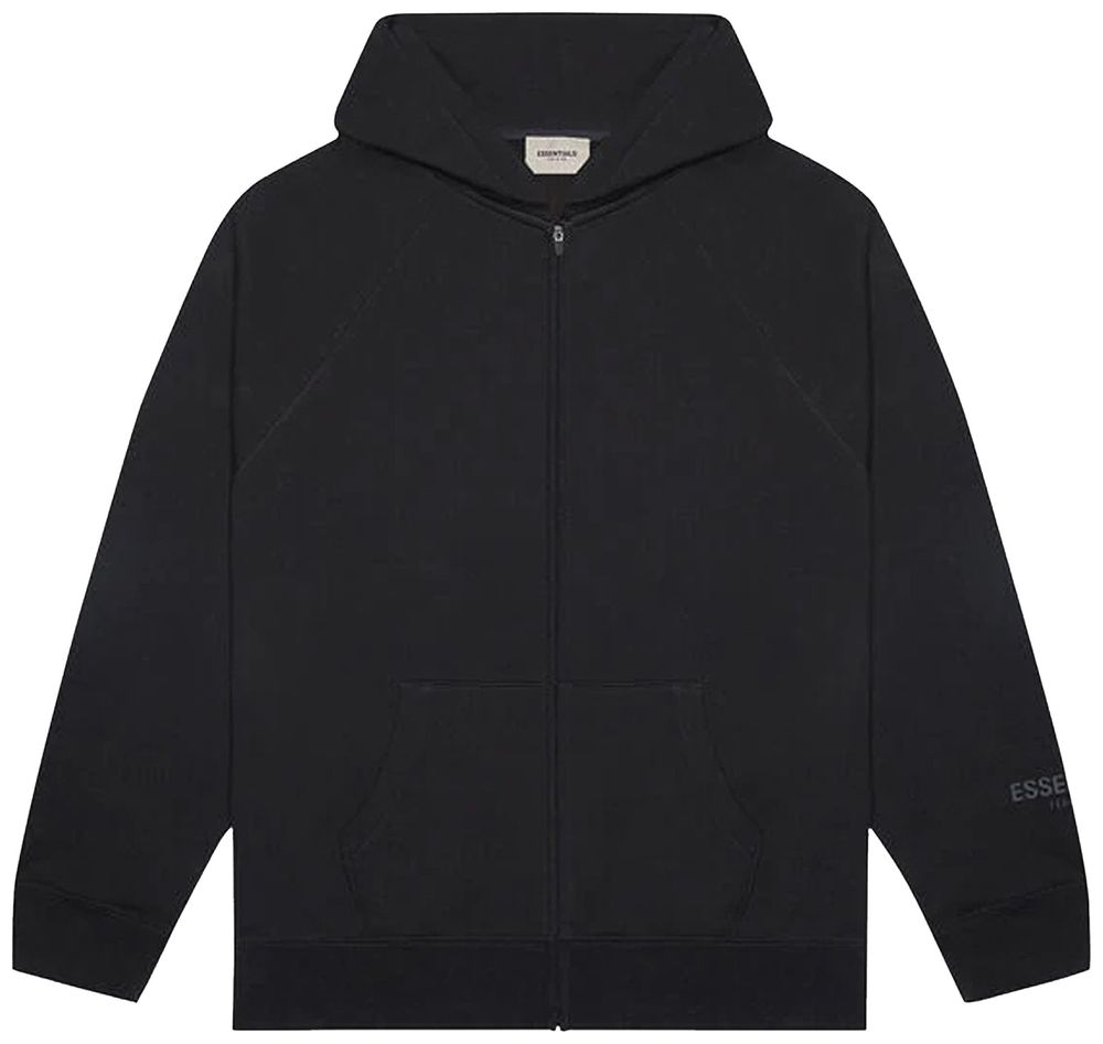 Fear of God Essentials Full Zip Hoodie 'Black'