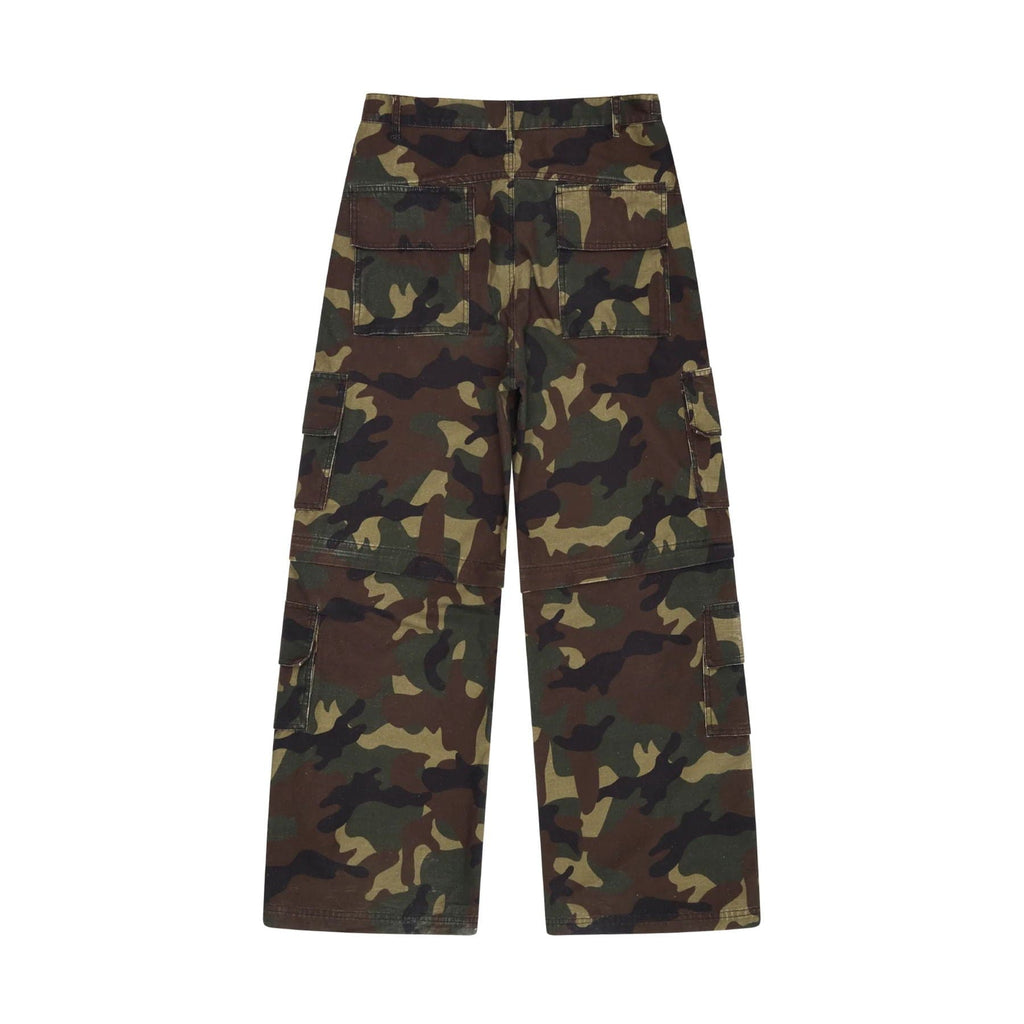 Broken Planet 2-In-1 Camo Cargo Pants/Shorts 'Camo Green'