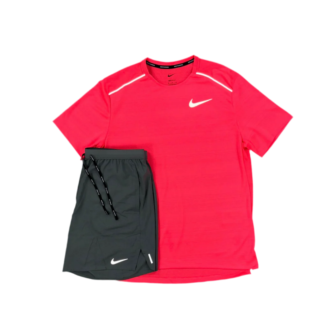 Nike - Aster Pink Miler / Grey Flex Stride Set