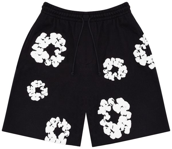 Denim Tears The Cotton Wreath Shorts 'Black'