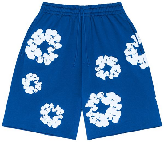 Denim Tears The Cotton Wreath Shorts 'Royal Blue'