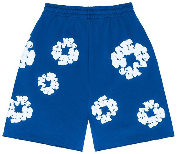 Denim Tears The Cotton Wreath Shorts 'Royal Blue'