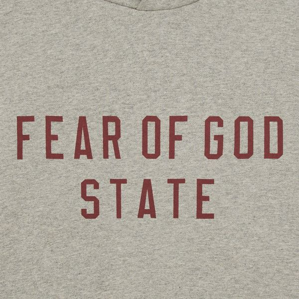 Fear of God State Essentials Fleece Hoodie 'Dark Heather'