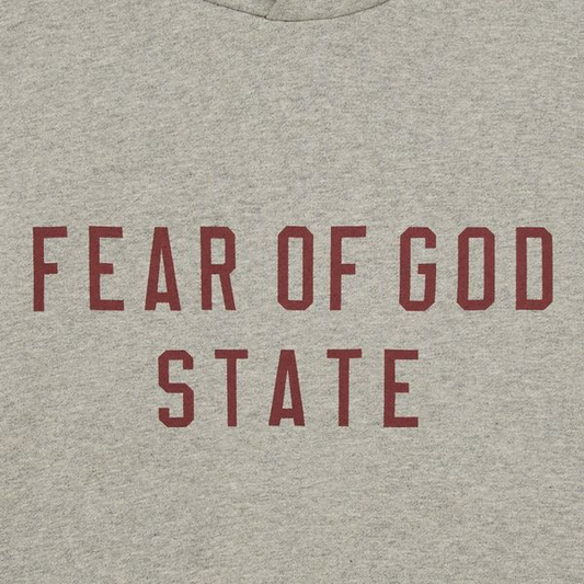 Fear of God State Essentials Fleece Hoodie 'Dark Heather'