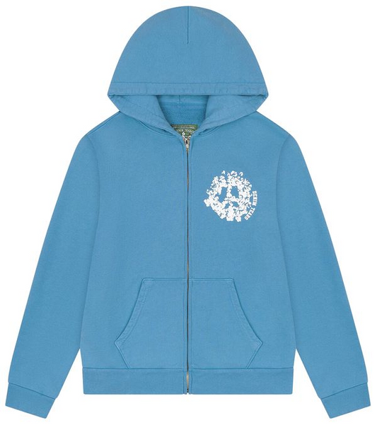 Denim Tears Denim University Zip Hoodie 'Light Blue'