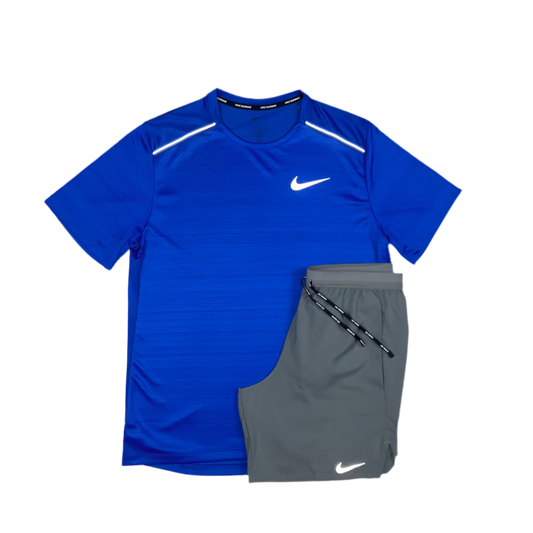 Nike - Blue Miler / Grey Flex Stride Set
