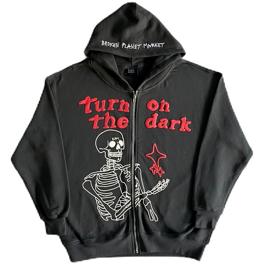 Broken Planet Dark Hours Zip Up Hoodie - Black