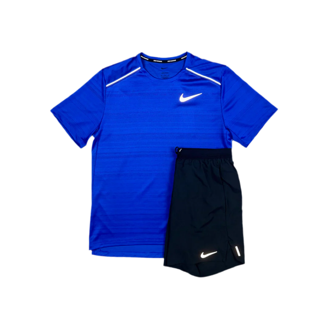 Nike - Royal Blue Miler / Black Flex Stride Set