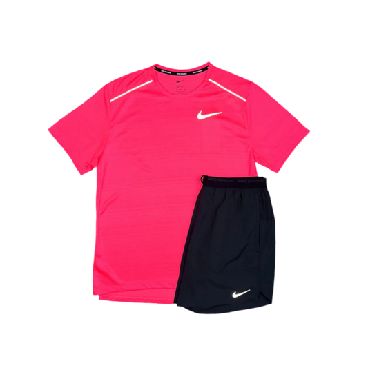 Nike - Aster Pink Miler / Black Flex Stride Set
