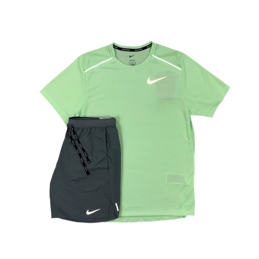 Nike - Vapour Green Miler / Grey Flex Stride Set