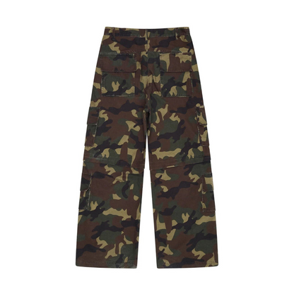 Broken Planet 2-In-1 Camo Cargo Pants/Shorts 'Camo Green'