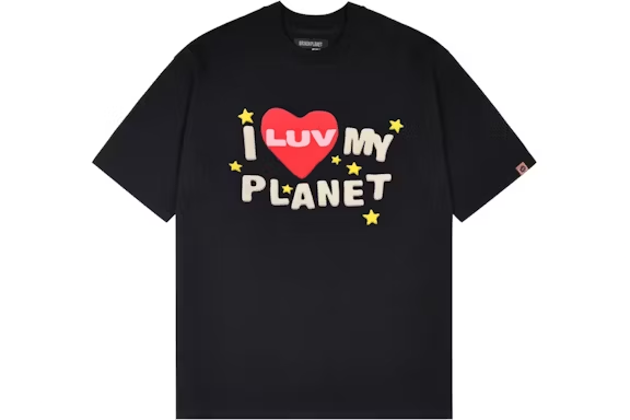Broken Planet Luv My Planet T-shirt Midnight Black