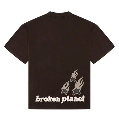 Broken Planet T-Shirt 'Heartless Love' - Mocha Brown