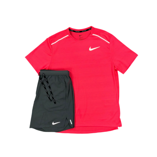 Nike - Aster Pink Miler / Grey Flex Stride Set