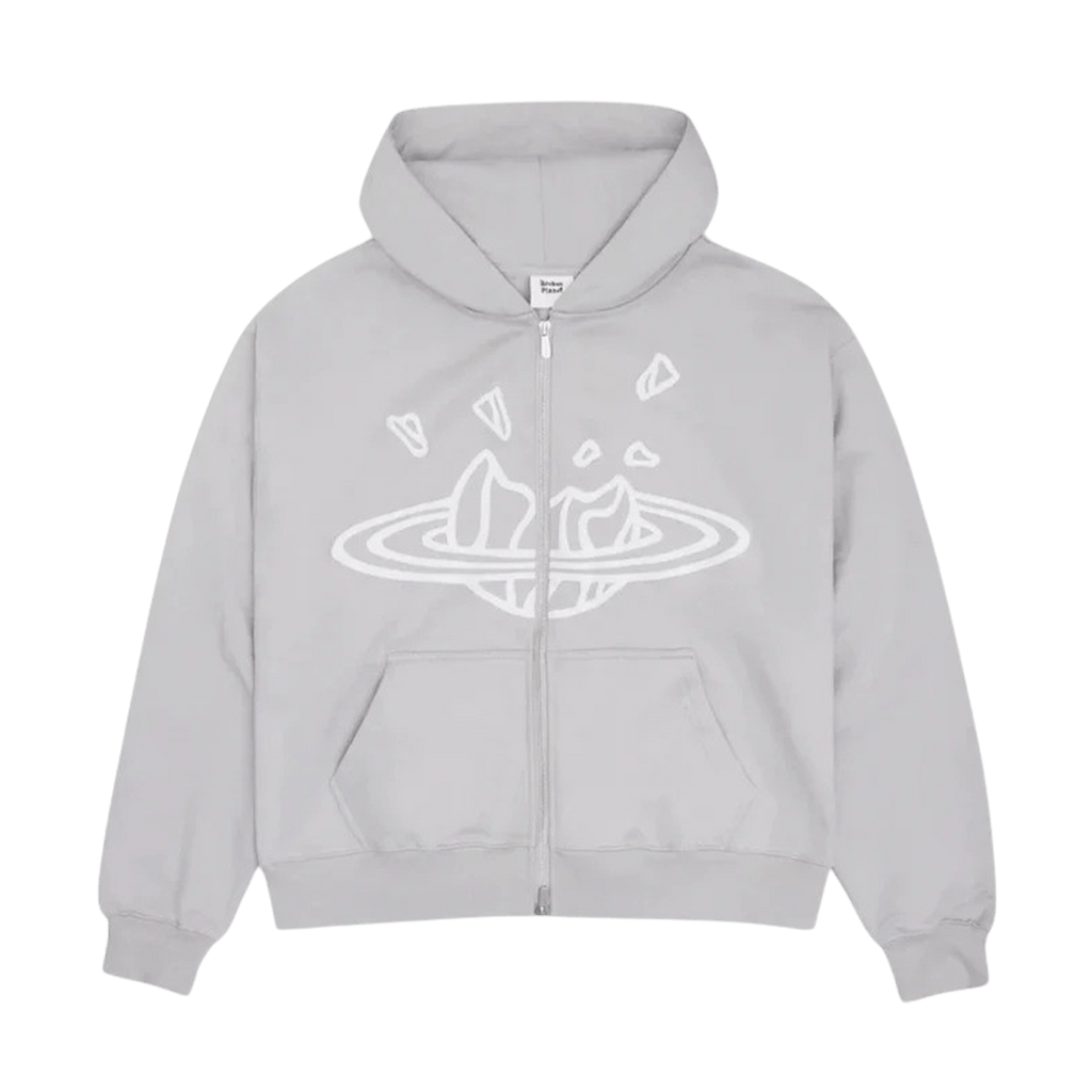 Broken Planet Zip Up Hoodie 'Stone Grey'