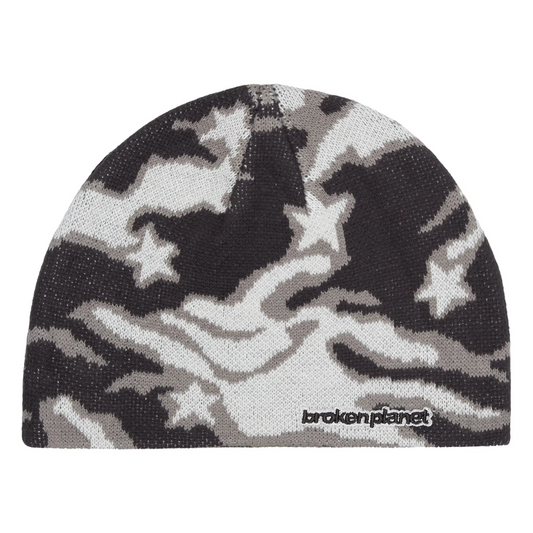Broken Planet Star Camo Beanie -  Black