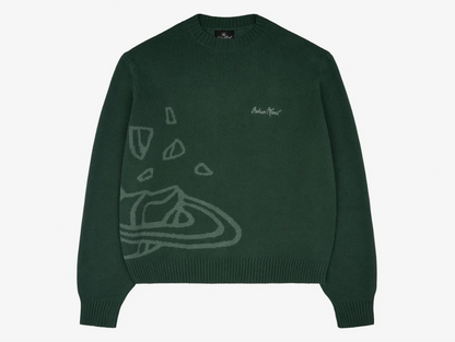 Broken Planet Knit Sweater Forest Green