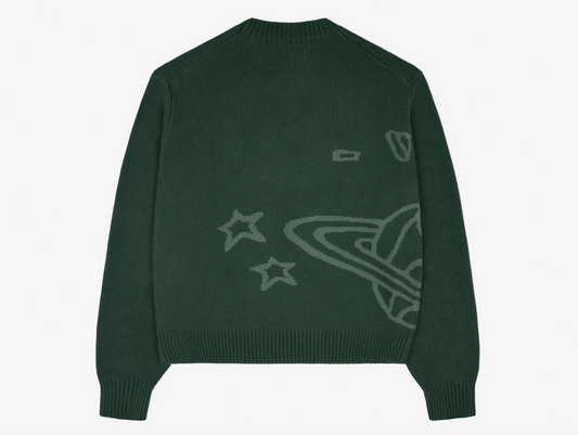 Broken Planet Knit Sweater Forest Green